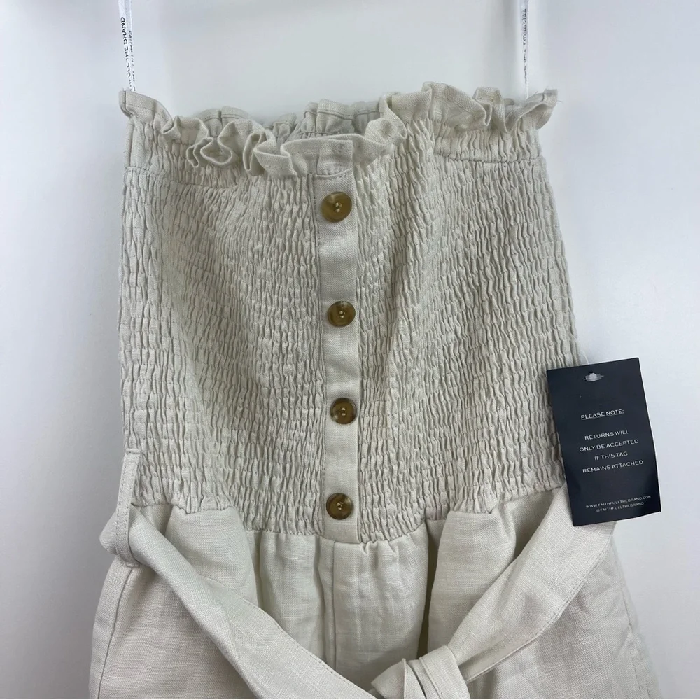 Faithful the Brand Lais Jumpsuit US4/AU8/S in Plain Ecru, NWT, Orig $209 - Picture 11 of 11